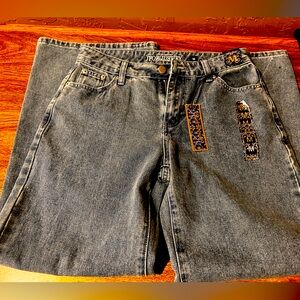 J FOR JUSTIFY- Gray Denim Jeans wide leg baggy fit